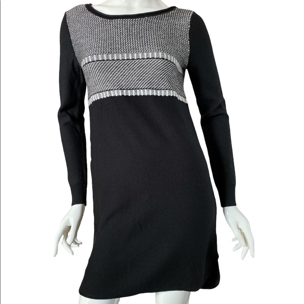 ATHLETA High and Low Scoop Neck Knitted Sweater Dress